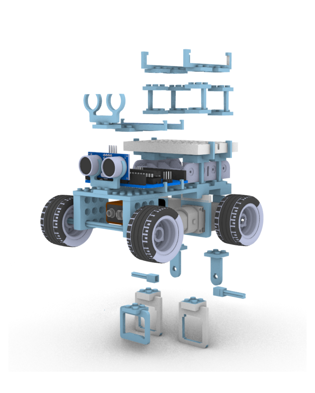 Exploded view of MYSP car
